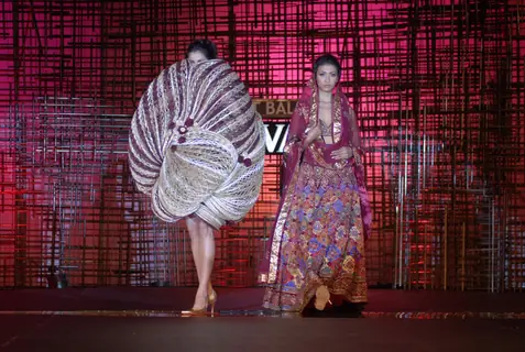 Models walking at designer Rohit Bal Show at Chivas Studio in Grand Hyatt Mumbai on Sunday Night