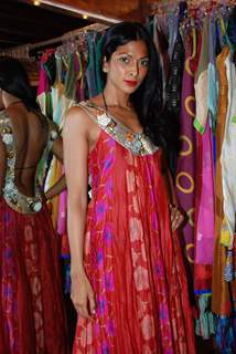 Model Nina Manuel posing in designer Anupama Dayal''s collection at Bombay Electric