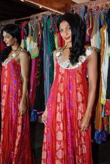 Model Nina Manuel posing in designer Anupama Dayal''s collection at Bombay Electric