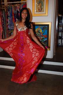 Model Nina Manuel posing in designer Anupama Dayal''s collection at Bombay Electric
