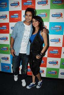 Bollywood actors Shahid Kapoor and Genelia D'' Souza at the promotional event of their upcoming movie &quot;Chance Pe Dance&quot; at Radio City 911 FM
