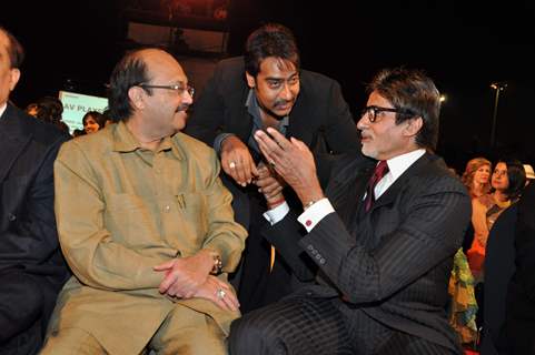 Amar Singh, Ajay Devgan and Amitabh Bachchan at Stardust Awards 2010 in Mumbai