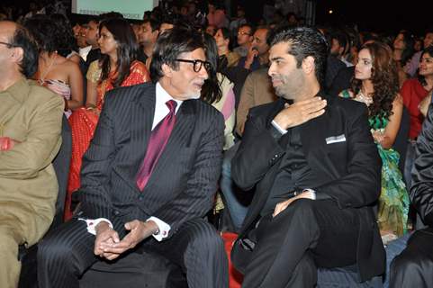 Amitabh Bachchan and Karan Johar at Stardust Awards 2010 in Mumbai