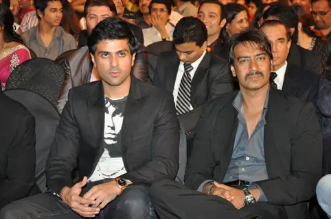 Harman Baweja and Ajay Devgan at Stardust Awards 2010 in Mumbai
