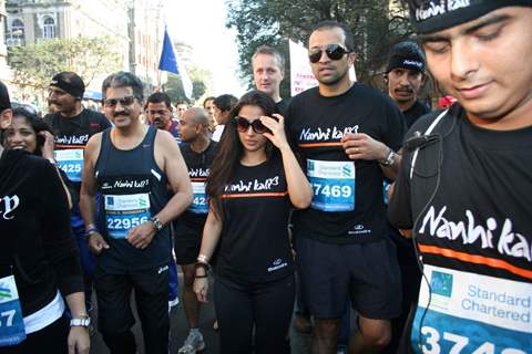Bollywood actress Vidya Balan at Marathon High Res in Mumbai