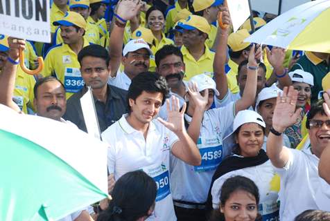 Bollywood actor Ritesh Deshmukh at Marathon High Res in Mumbai