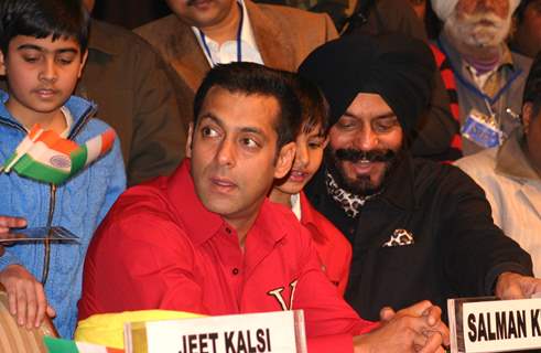 Bollywood actor Salman Khan in New Delhi to promote his film ''''Veer'''' on Tuesday 19 Jan 2009