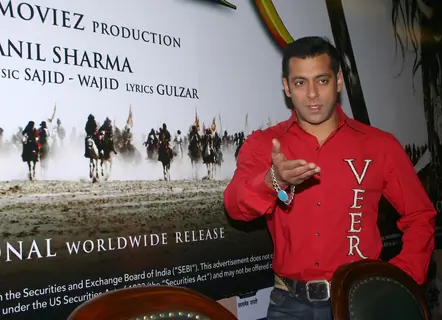 Bollywood actor Salman Khan in New Delhi to promote his film ''''Veer'''' on Tuesday 19 Jan 2009