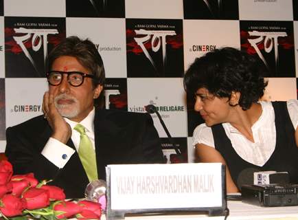 Bollywood star Amitabh Bachchan and actress Gul Panag in New Delhi to promote his film'' ''''Rann'''' on Tuesday 19 jan 2010