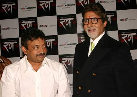 Bollywood star Amitabh Bachchan and director Ram Gopal Verma in New Delhi to promote his film'' ''''Rann'''' on Tuesday 19 jan 2010