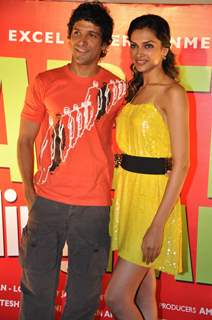 Farhan Akhtar and Deepika Padukone at &quot;Karthik Calling Karthik Film Music Launch&quot; in Cinemax