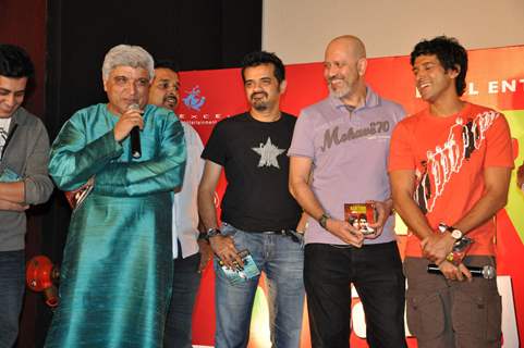 Javed Akhtar, Shankar Mahadevan, Ehsaan, Loy and Farhan Akhtar at &quot;Karthik Calling Karthik Film Music Launch&quot; in Cinemax