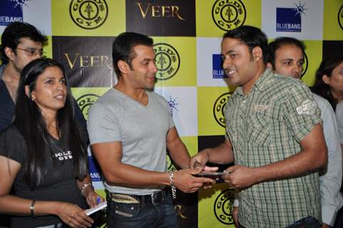 Bollywood actor Salman Khan at the promotional event of &quot;Gold''s Gym and Veer Strength Challenge&quot;