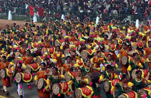 The Republic Day Parade at Rajpath on Teusday at New Delhi