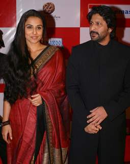 Bollywood actors Arshad Warsi and Vidya Balan during a promotional event for film Ishqiya in New Delhi on Thursday