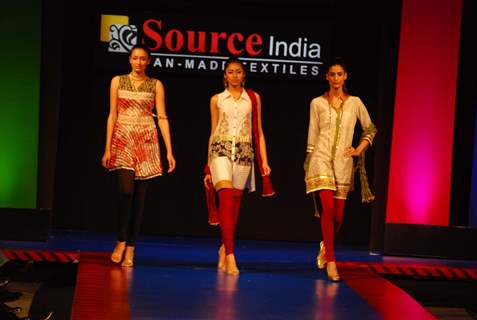 Top model walk the ramp on the Day 2 of Source Fashion Show at Grand Hyatt in Mumbai (Photo: IANS