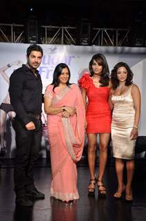 Bollywood actress Bipasha Basu along with boyfriend John Abraham at the launch of her Yoga DVD in Mumbai