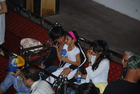 SRK with kids Aryan and Suhana at Maharastra State open Taekwondo competition at Nariman Point