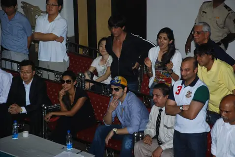 SRK with kids Aryan and Suhana at Maharastra State open Taekwondo competition at Nariman Point