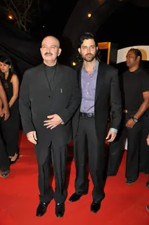 Rakesh Roshan and Hrithik Roshan on Airtel Mirchi Music Awards at Bandra, in Mumbai