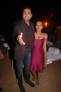 Bollywood actors Abhay Deol and Tanishtha at Road movie media meet at Bandra, Mumbai on Wednesday Night