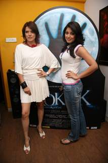 Model-turned-actress Tanushree Dutta and Udita Goswami at the promotional event of their upcoming movie &quot;Rokk&quot;