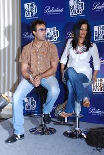 Ranvir Shorey and Konkona Sen Sharma at The Blue Mug play press meet