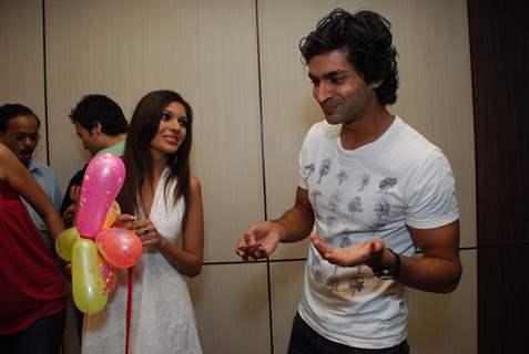 Bollywood actor Purabh Kohli celebrates his birthday with the star cast of &quot;Hide N Seek&quot; at Moserbaor office, Andheri