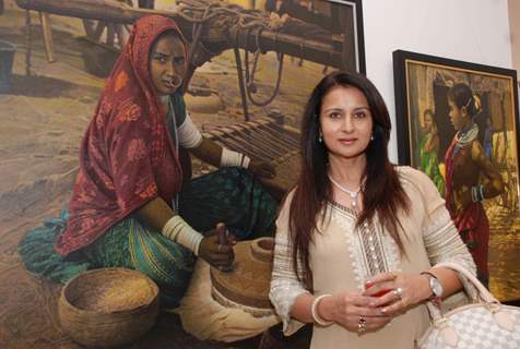 Bollywood actress Poonam Dhillon at art event at Jehangir