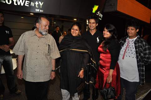 Bollywood actor Pankaj Kapoor at Shahid Kapoor''s suprise birthday bash at Escobar