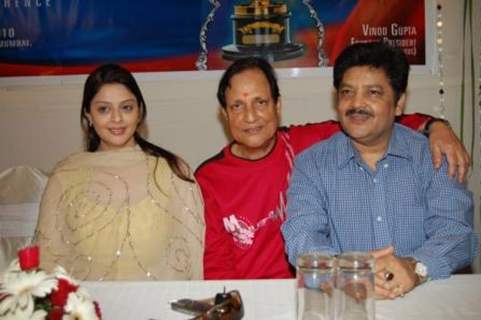 Udit Narayan and Naghma at 5th Bhojpuri Film Awards