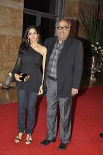 Boney Kapoor and his wife Sridevi at Ambani''s Big pictures bash at Grand Hyatt