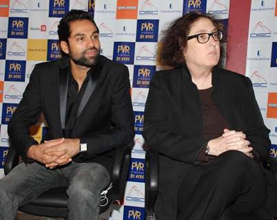 Actor Abhay Deol and Producer Susan B Landau at a press-meet to promote their film &quot;Road Movie&quot; in New Delhi on Thrusday March 2010