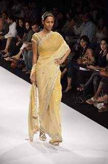 Models walk on the ramp for Rocky S at Lakme Fashion Week 2010