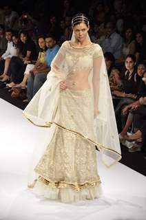 Models walk on the ramp for Rocky S at Lakme Fashion Week 2010