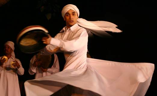 Egyptian folk troupe &quot;Al Tannoura&quot; performing during the International Festival of sacred arts at Indira Gandhi National Centre for Art, in New Delhi on Saturday 6 Mar 2010