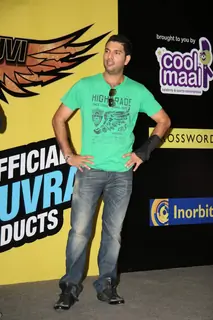 Cricketer Yuvraj Singh official merchandise launch at Inorbit Mall