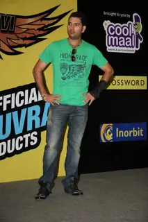 Cricketer Yuvraj Singh official merchandise launch at Inorbit Mall