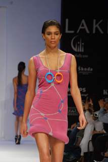 Model walks on the ramp for Gen Next Show at Lakme Fashion Week 2010