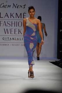 Model walks on the ramp for Gen Next Show at Lakme Fashion Week 2010