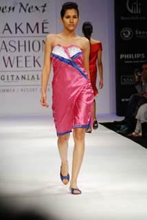 Model walks on the ramp for Gen Next Show at Lakme Fashion Week 2010