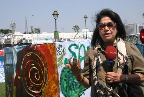 Designer Ritu Kumar at &quot;Green Mela&quot;as a part of Greenathon at Central Park, Connaught Place in New Delhi on Sunday