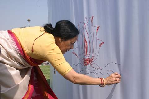 Sonal Mansingh at &quot;Green Mela&quot;as a part of Greenathon at Central Park, Connaught Place in New Delhi on Sunday