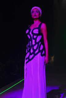 Model walks on the ramp for designer Narendra Kumar Ahmed at Lakme Fashion Week 2010