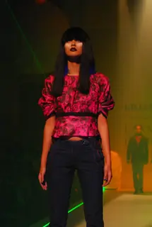 Model walks on the ramp for designer Narendra Kumar Ahmed at Lakme Fashion Week 2010