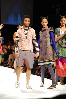 Models walks on the ramp for designer Neelanjan Ghosh at Lakme Fashion Week 2010