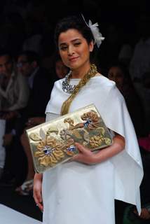 Model walks on the ramp for Group Accessory Show at Lakme Fashion Week 2010