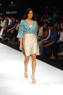 Model walks on the ramp for Lina Tipnis at Lakme Fashion Week 2010