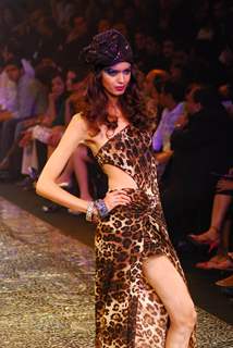 Model walks on the ramp for designer Suneet Verma at Lakme Fashion Week 2010