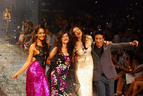 Models walks on the ramp for designer Suneet Verma at Lakme Fashion Week 2010